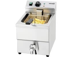 Professionele Friteuse - Friteuse Inox - Frituren voor Horeca - Hoge Kwaliteit Staal - 8 Litres - Zilver