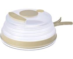 Magnetronafdekking Inklapbaar - Ventilatie Deksel - Voedsel Opwarmen - Hittebestendige Handgreep - 30x28cm - Grijs