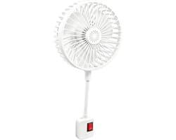 Stille Slaapkamer Ventilatoren - Draagbare Koeler - Persoonlijke Koeling - Flexibele Zwanenhals - 12.2D x 17W cm - Enkel