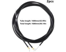 Dailygoods- Gasklep Controle Kabel 1600mm - Buitenkabel 1680mm - Geschikt voor 4HP Grasmaaiers - Set van 2 - Soepele Bediening - Duurzame Constructie - Bedieningskabel