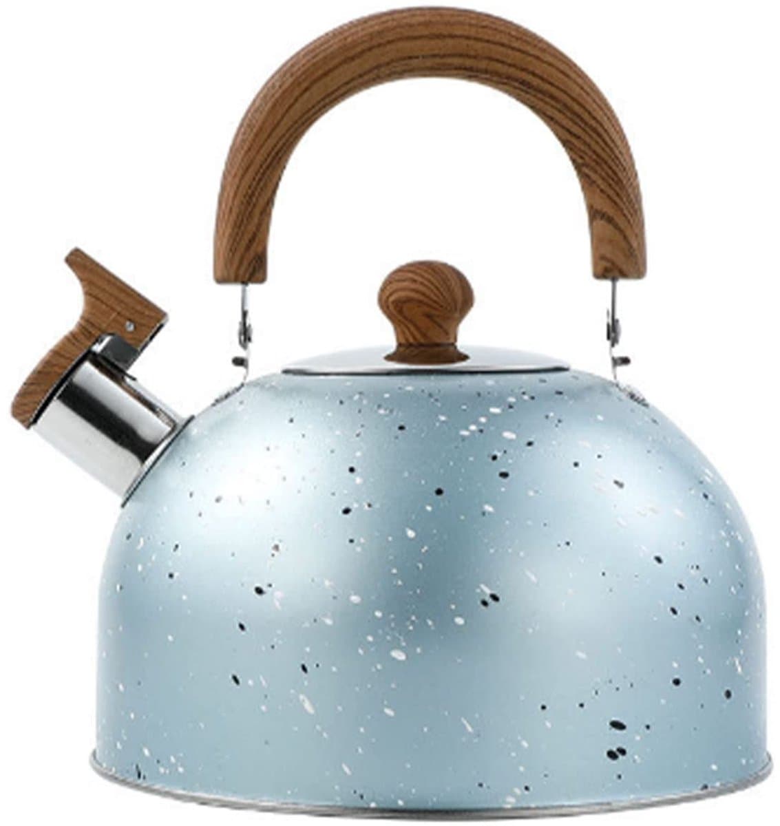 Dailygoods- Theeketel met luid fluitje - Roestvrij staal - Vintage ontwerp - Grote capaciteit 2 liter - Inductieketel - Handige waterinjectie - Waterkoker — afbeelding 1