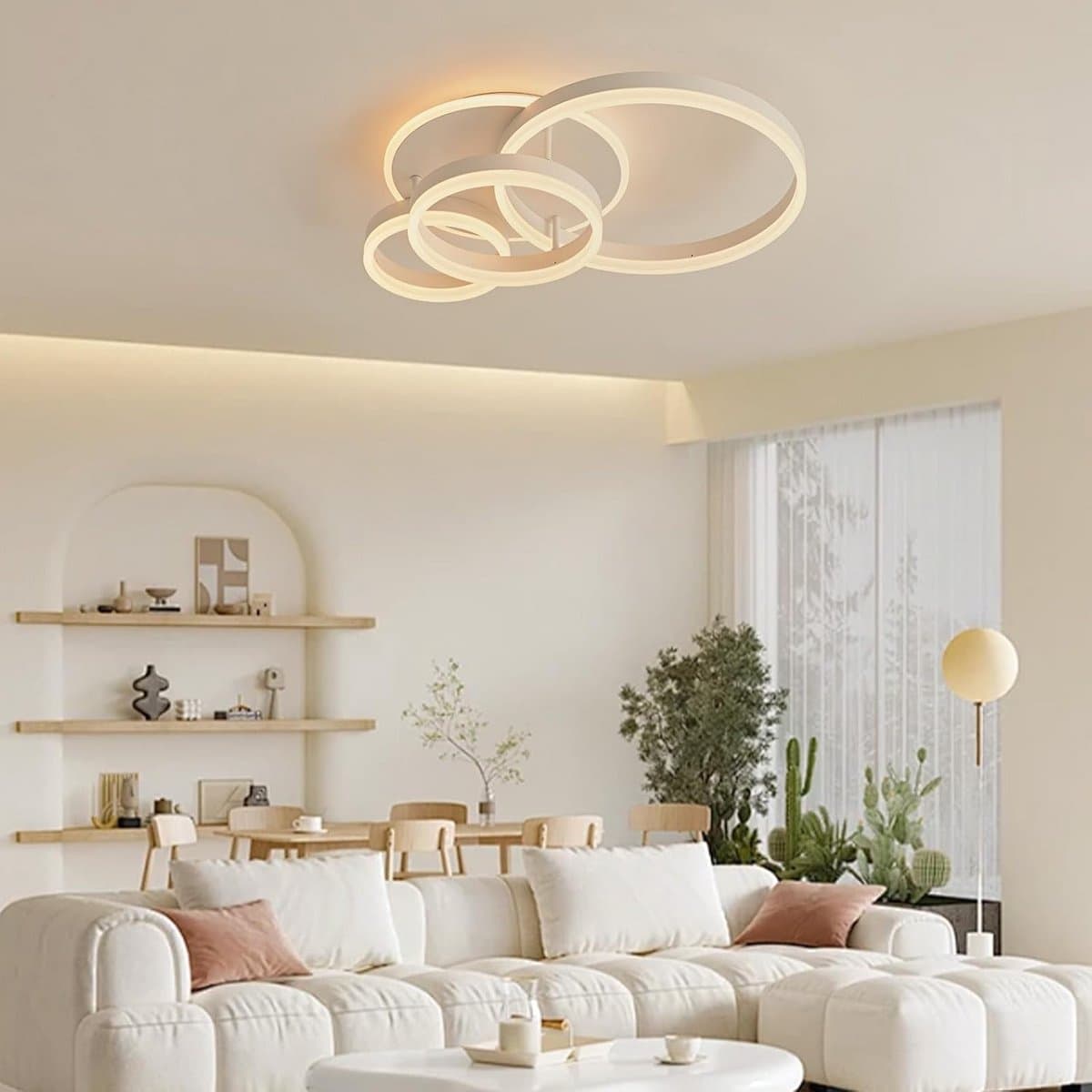 Dimbare LED Plafondlamp met Afstandsbediening - Warm naar Koud Licht - 48W — afbeelding 1