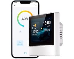 Slimme WiFi Wandpaneel Schakelaar met Thermostaat Functie - 2 Groepen