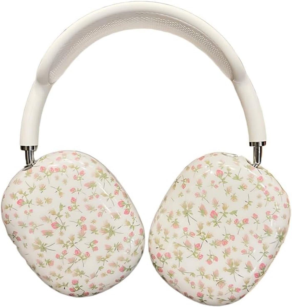 Beschermhoes voor AirPods Max - Roze Bloemenpatroon - Schokbestendig Oplaadcassette — afbeelding 1
