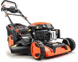 FUXTEC 4-in-1 Benzine Grasmaaier FX-RM5196eSPRO – Elektrische Start – 6 pk – 51 cm Maaibreedte – Flexibele Achterwielaandrijving – 4-Takt – Maaihoogte 25–75 mm – 60 L Grasopvangbak – Mulchfunctie