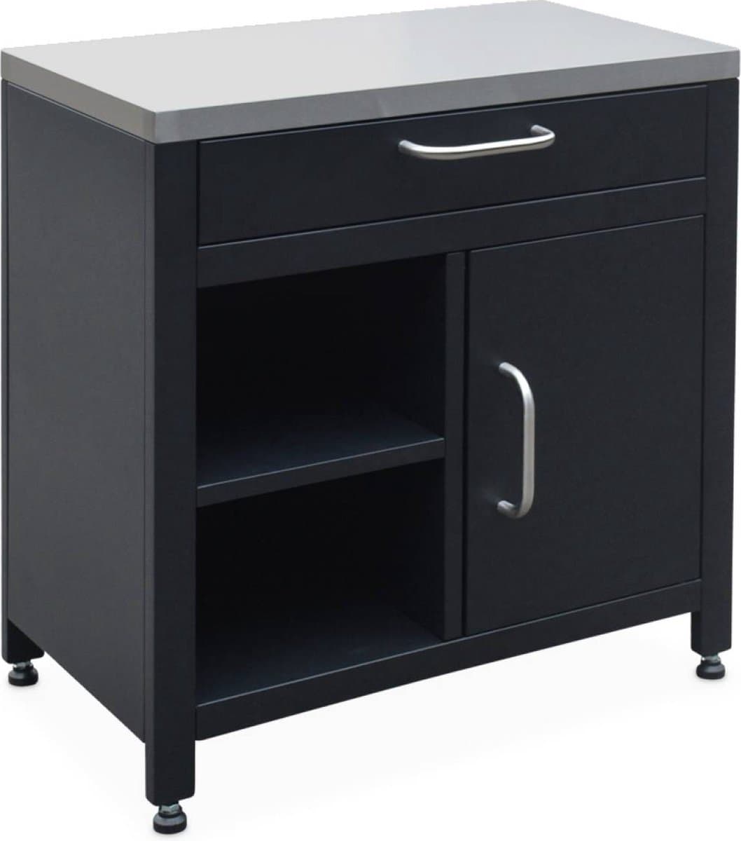 sweeek - Stalen buitenkeuken 1 lade en 1 deur, 80 cm breed — afbeelding 1