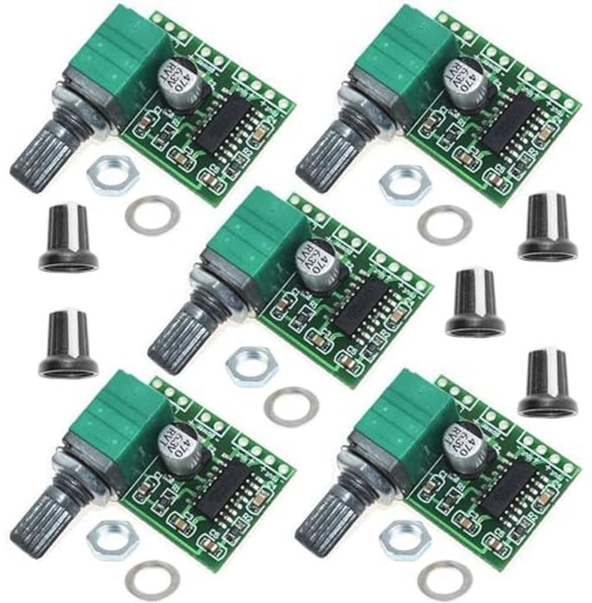 Mini PAM8403 Stereo Versterker voor Doe-Het-Zelf Audio — afbeelding 1