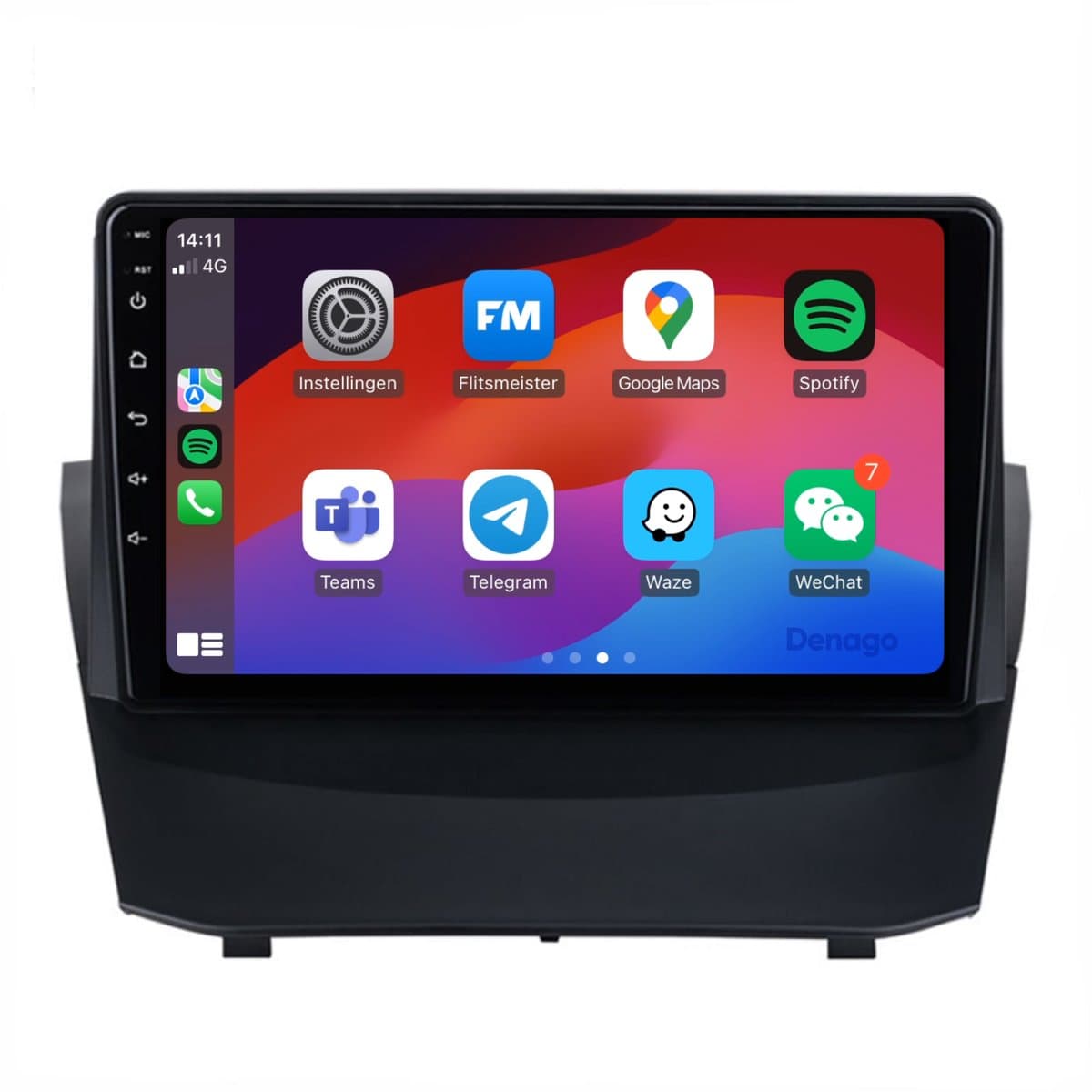CarPlay autoradio geschikt voor Ford Fiesta | 2009 t/m 2012 | Android 13 | Draadloos Apple CarPlay & Android Auto | 2GB + 32GB | QuadCore processor | Denago DNG-A13 | 2025 model | 2009 2010 2011 2012 | Bluetooth & Wifi — afbeelding 1
