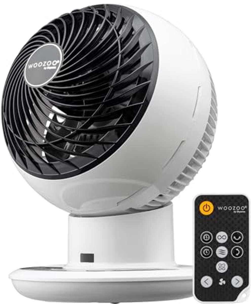 Ultra Krachtige Stille Draagbare Bureauventilator met Afstandsbediening - Multidirectionele Oscillatie en Gelijkstroommotor — afbeelding 1