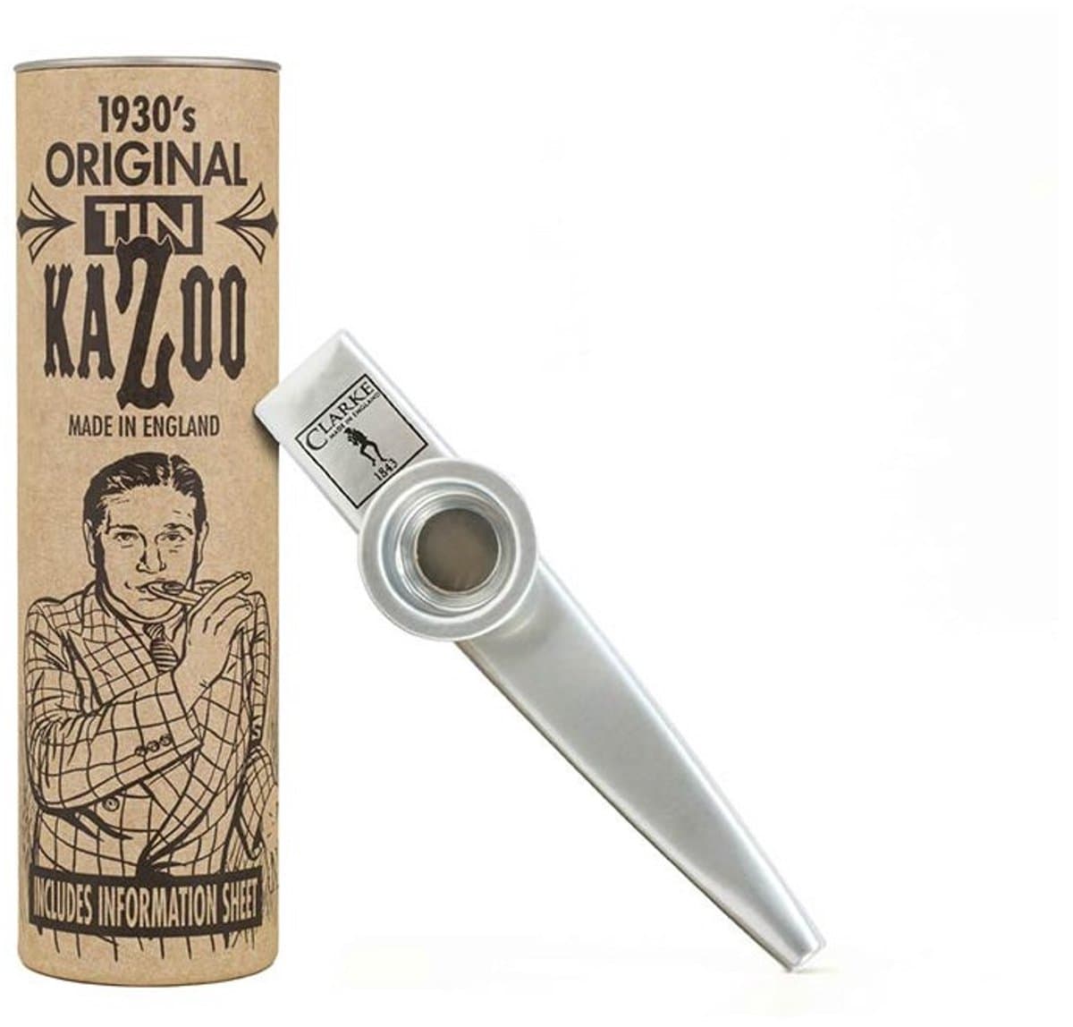 Clarke Kazoo Metaal Silver Coated — afbeelding 1