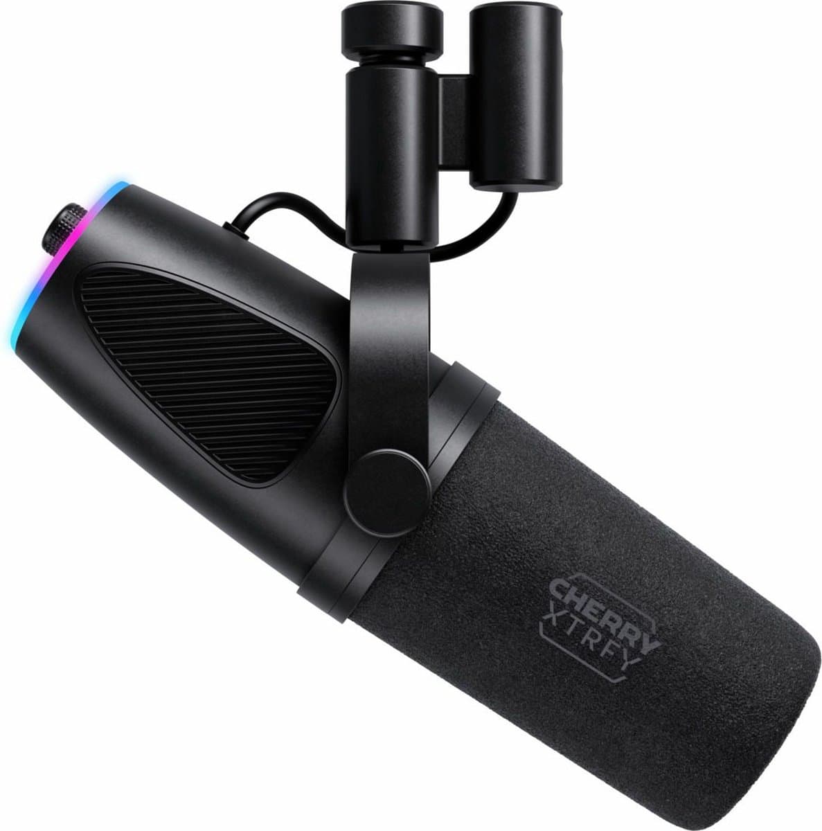 CHERRY XTRFY Ngale X - Microfoon - USB & XLR - Dynamisch - RGB - 2m Kabel - Zwart — afbeelding 1