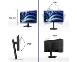 Philips 24B2U3301 - 24 inch Full HD Business Monitor - USB-C 90W - 120Hz - 5 jaar garantie