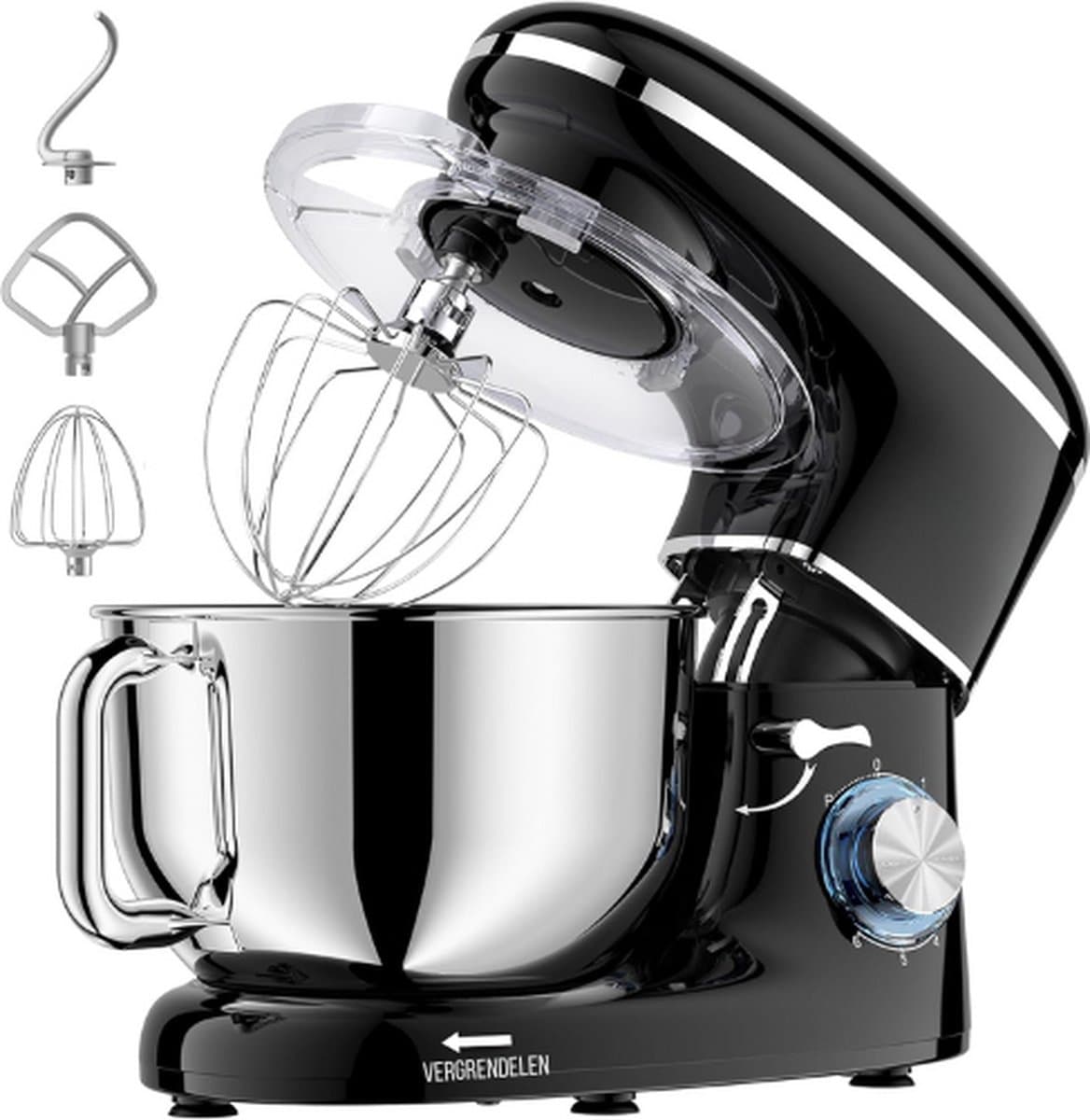 Deegmachine - Deegmixer - Kneedmachine - Kneedmachine Keukenmachine - Deegkneder - Deeghaak - Kneedhaak - Keukenmixer - Keukenmachine - Keukenmixer Met Mengkom - Keukenmixer Machine - Mixer Met Mengkom - Keukenrobot - Keukenmachines - 6 Snelheden — afbeelding 1