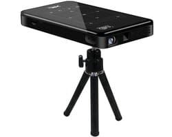 DLP P09-II - Beamer - Projector Beamer - Mini Meamer - 3DLP - Full HD 1080P 4k - 5W - 854x480dpi - Automatische focus - met WiFi - 50 ANSI Lumens - 5000mAh - Zwart