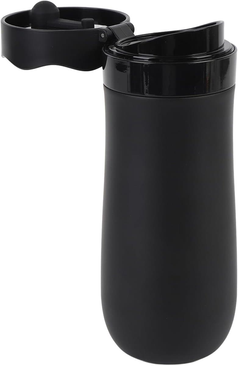 Draagbare Koffiezetter - French Press - Koffie Maken - Dubbelwandig Geïsoleerd - 320 ml - Zilverkleurig — afbeelding 1