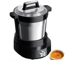 Fufu Maker - Yam Stamper - Afrikaanse Gerechten Bereiden - Snelle Authentieke Textuur - 6 Liter - Zwart