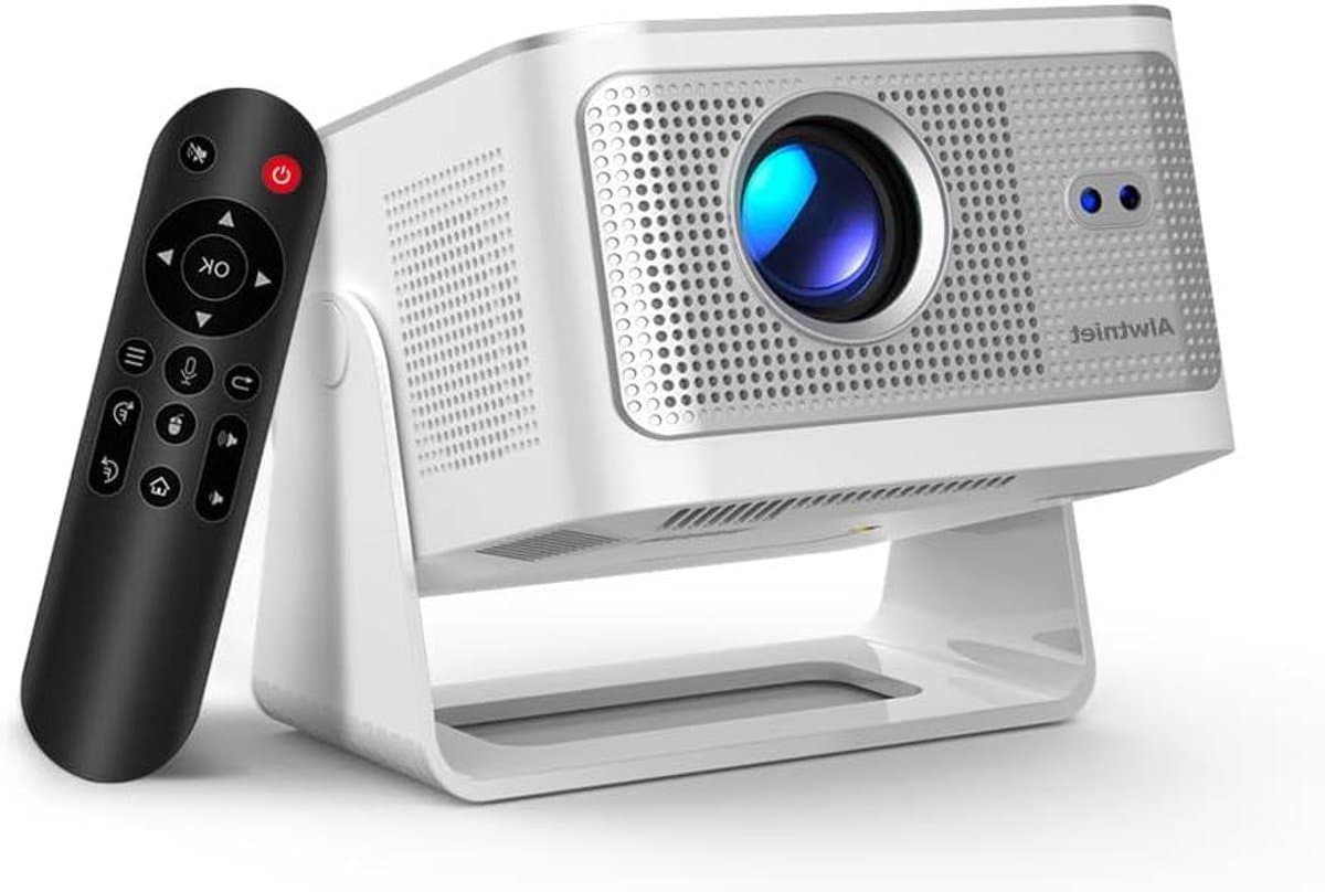 Draagbare Beamer - Mini Projector - Thuisbioscoop Creëren - Automatische Kalibratie - Native 1080p - Wit — afbeelding 1
