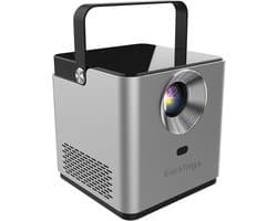 Mini Beamer - Grijs - Inclusief Afstandsbediening - Draadloos Streamen - Voor Thuis en Buiten
