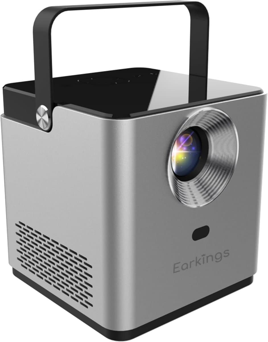 Mini Beamer - Grijs - Inclusief Afstandsbediening - Draadloos Streamen - Voor Thuis en Buiten — afbeelding 1