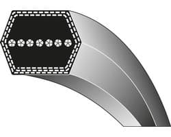 Aandrijfriemen Dubbele Wigriem - V-snaar Grasmaaier - Grasmaaier Onderhoud - Dubbel Wigprofiel - 2369 mm - Zwart