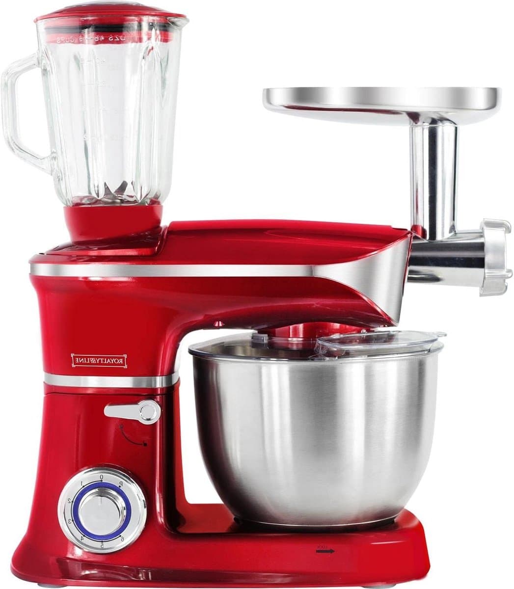 Keukenmachine - Huishoudapparaat - Bakken en koken - Krachtige 1900 Watt motor - 6 Liter kom - Rood — afbeelding 1