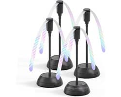 Tafel Ventilator - Vliegen Wering - Buiten Eten - Flexibele Zwanenhals - 4 Stuks - Zwart
