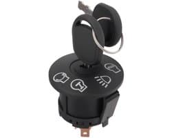 Contactschakelaar Grasmaaier - 4 Posities - Inclusief Sleutels - Zwart - Vervangend Onderdeel - Compatibel met Diverse Modellen - 7 Termi...