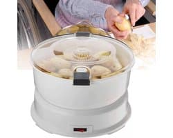 Elektrische Aardappelschilmachine - Automatische Schiller - Moeiteloos Schillen - Veiligheidsslot Ingebouwd - 1 kg Capaciteit - Wit