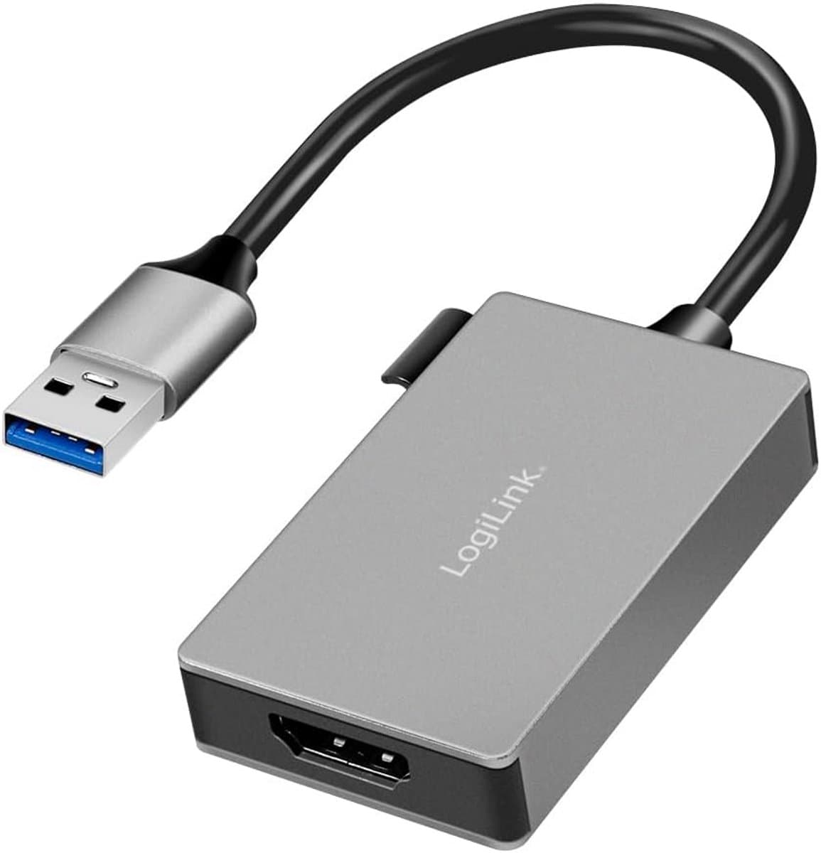 USB naar HDMI Adapter - Externe Videokaart - Extra Scherm Aansluiten - Plug and Play - 015 m - Grijs — afbeelding 1