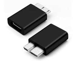 USB C naar USB 3.0 Micro-B Adapter voor Externe HDD/SSD, Compatibel met WD, Seagate en Toshiba, Zwart
