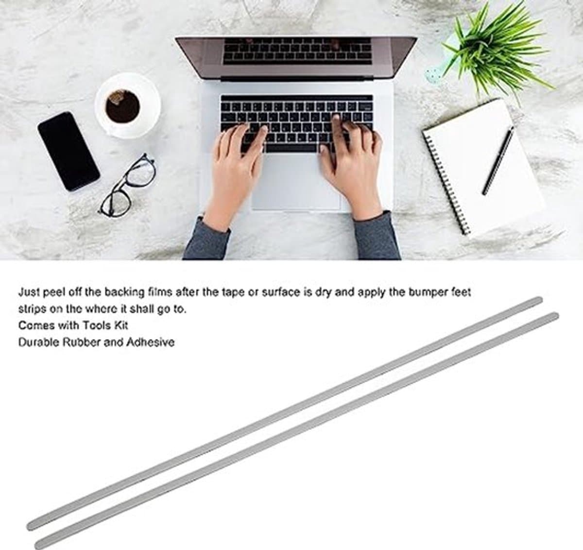 Laptop Voetstrips Stabiele Grip Antislip Bumper Voetstrips Duurzame Lijm Rubber Materiaal Rubber Strip voor Boek 1/2/3 13 Inch — afbeelding 1