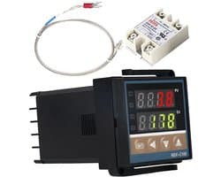 aladdien - REX-C100 LED PID-controllerkits - Digitale thermostaat - Slimme temperatuurregeling - Alarmfunctie - AC110V-240V - Geschikt voor industri..