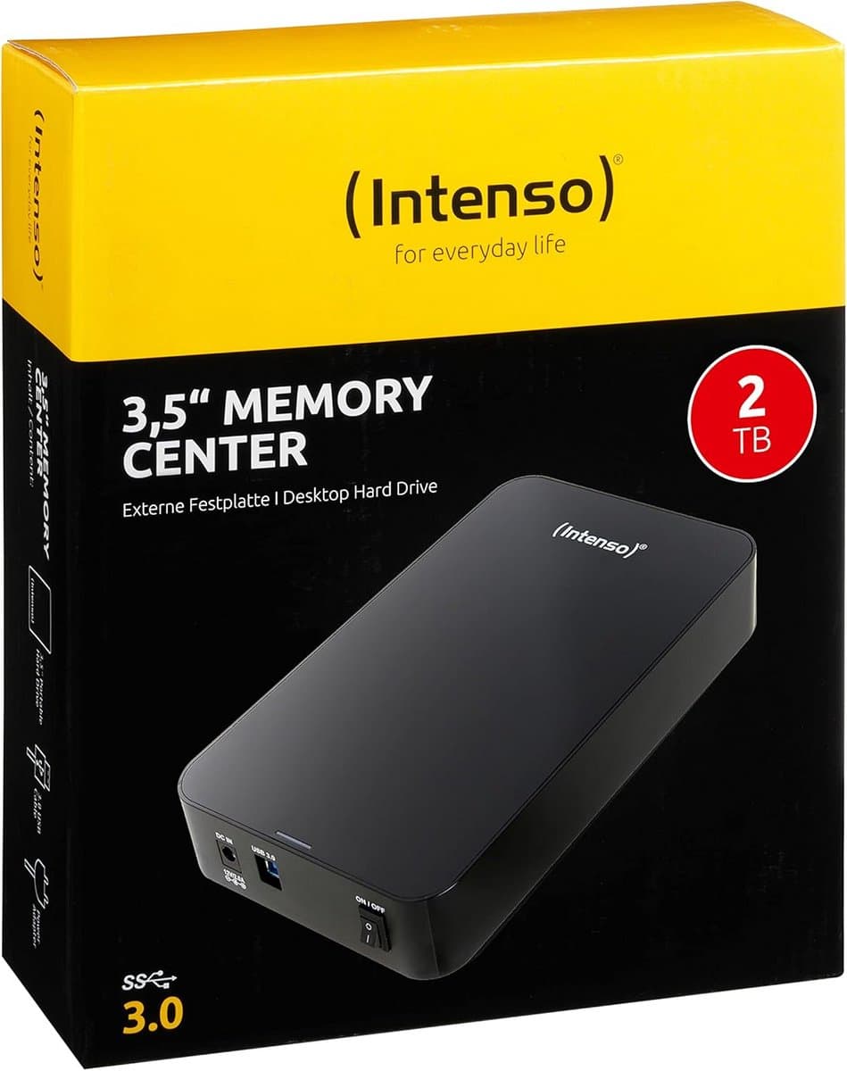 Externe Harde Schijf - Opslagapparaat - Bestanden Opslaan - Plug and Play - 2TB - Zwart — afbeelding 1