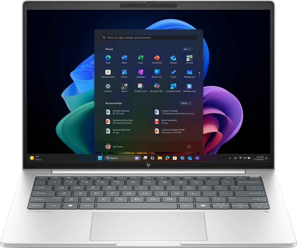 HP EliteBook 8 G1a Wolf Pro Security Edition - Copilot+ Zakelijke Laptop - Ryzen AI 7 - 32GB/1000GB - 14 inch - met gezichtsherkenning en vingerafdruklezer — afbeelding 1