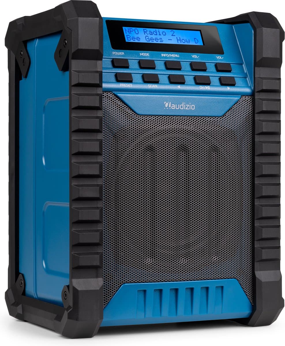 Bouwradio - Audizio Jobsite bouwradio met accu - Bluetooth, DAB+ en FM - Compact en IP54 waterdicht — afbeelding 1