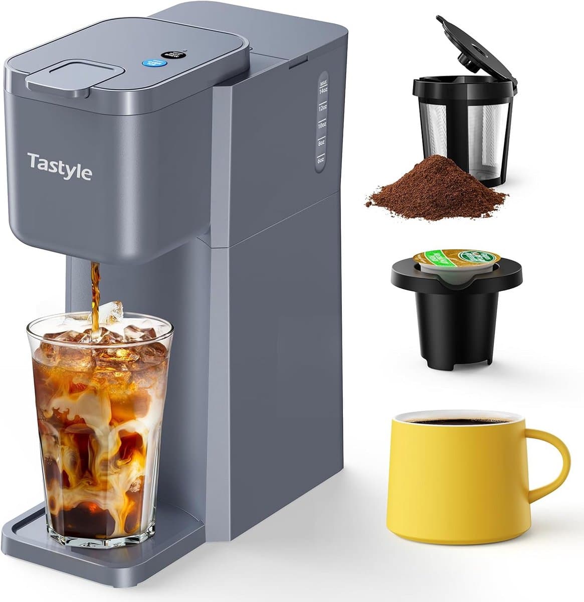 Compact Koffiezetapparaat voor Warme en IJskoffie, Geschikt voor K&Gemalen Koffiecups — afbeelding 1