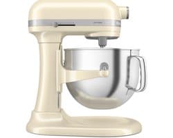 KitchenAid keukenmachine - Artisan - In hoogte verstelbare kom - 375 W - 11 snelheden - 3 RVS accessoires - 6,6L - Amandelwit