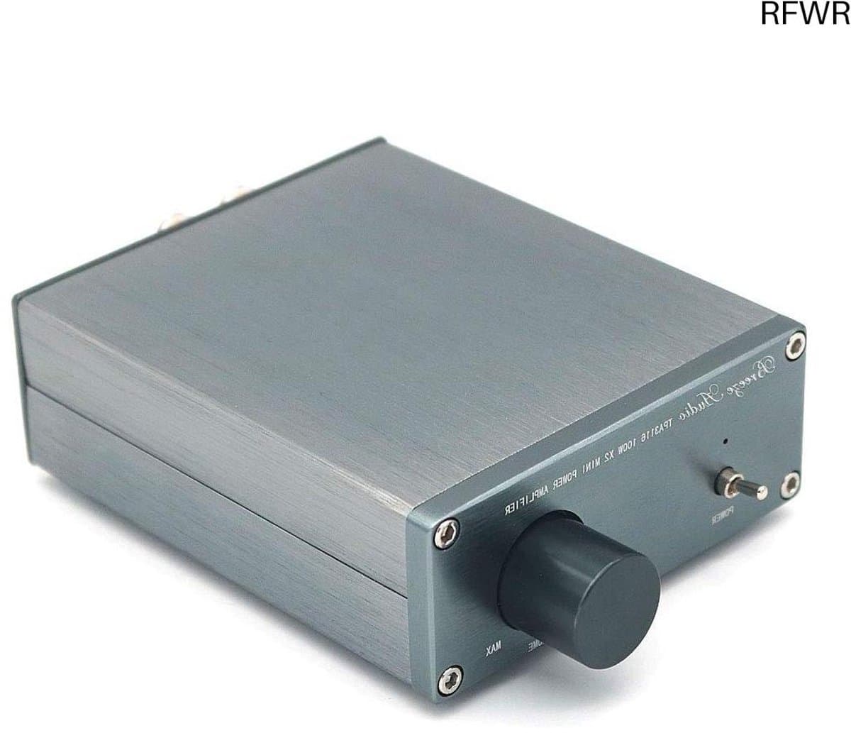 RFWR® Mini digitale versterker 100W 2.0 kanaal HiFi audio versterker voor boekenplank en desktop luidsprekers — afbeelding 1