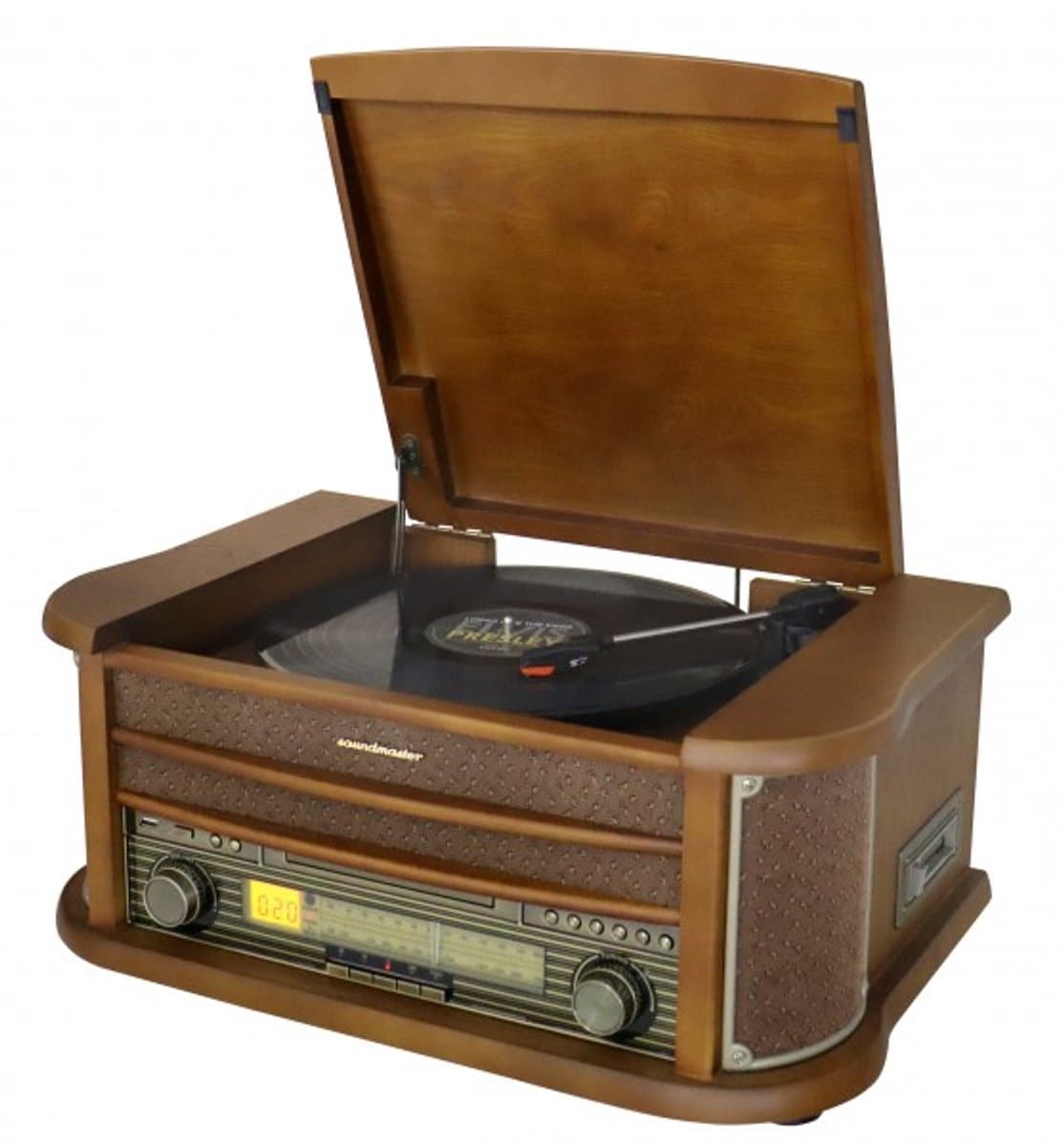 Soundmaster NR560 - Nostalgisch muziekcenter - Radio - CD-speler - Cassettespeler - Bluetooth - USB — afbeelding 1