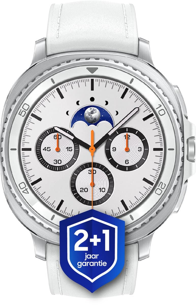 Samsung Galaxy Watch8 Classic - smartwatch - 46mm - LTE - White + 1 jaar extra garantie — afbeelding 1