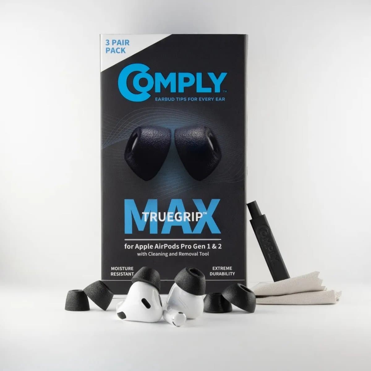 Comply Foam TrueGrip Max voor AirPods Pro gen1 &2 - maat MEDIUM, 3 paar — afbeelding 1