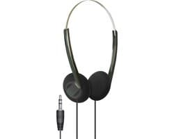 SoundLAB A070DB On‑Ear Bedrade Stereo Budget Hoofdtelefoon – 3,5 mm Jack – Lichtgewicht & Comfortabel – Zwart