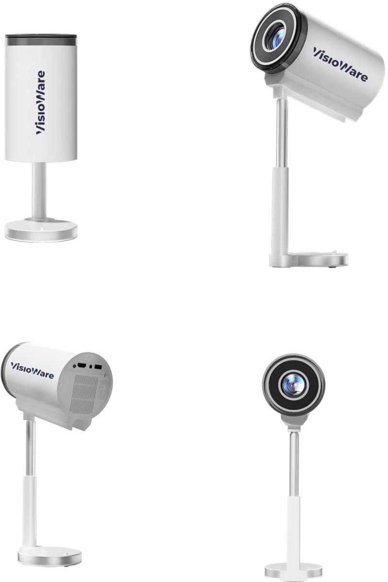Visioware® Mini Beamer 720p HD – Draadloos WiFi & Bluetooth – Compact & Draagbaar – HDMI/USB + Afstandsbediening — afbeelding 1