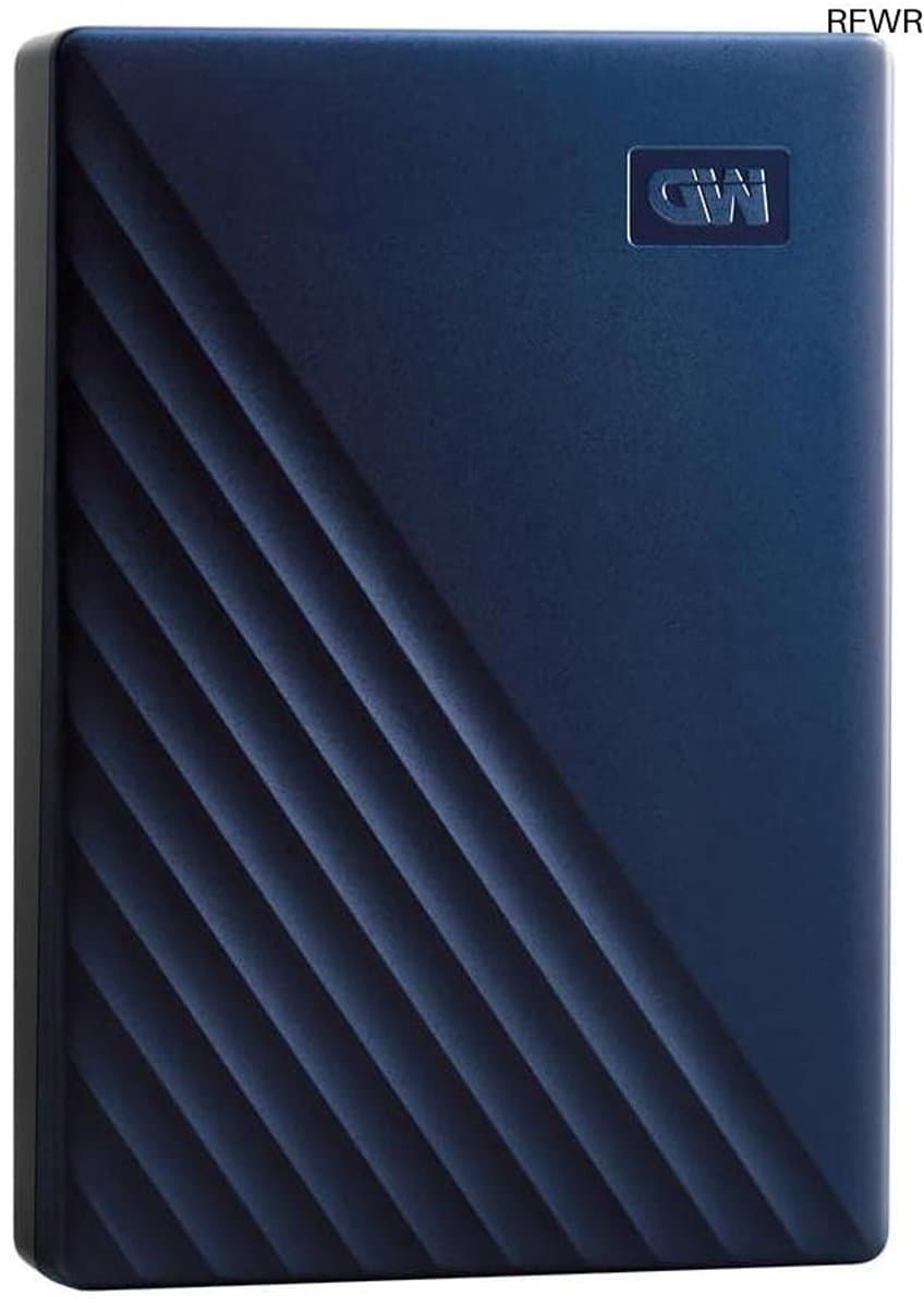 RFWR® Draagbare harde schijf 5 TB - Slank ontwerp, Compatibel met Time Machine, USB-C en USB-A, Wachtwoordbeveiliging — afbeelding 1