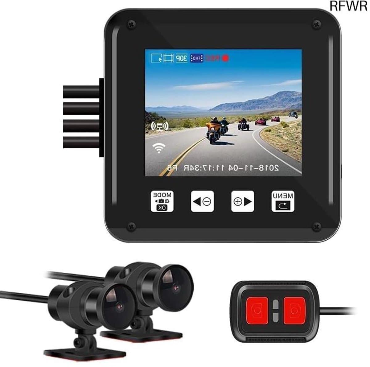 RFWR® Draadloze Dual Motor Dashcam met GPS en 1080p Beeldkwaliteit — afbeelding 1