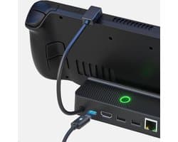 Docking station voor Steam Deck| Steam Deck Dock 5 in 1 | Geschikt voor mobiel, iPad, tablet en Asus Rog Ally | 4k HDMI | 3 x USB | USB C