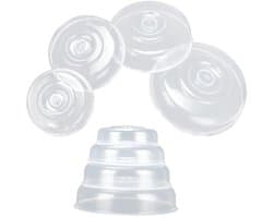 Voedselafdekkingen Set van 8 - Kunststof Plaatafdekkingen - Hittebestendig - Stoomventilatiegat - Maten 14/17/20/23 cm - Transparant PP-plastic - Magnetronhoezen