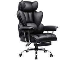 GTPLAYER - Ergonomische Gamingstoel - Met Voetensteun en Verstelbare Rug - Zwart