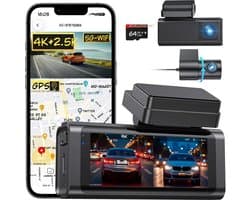 Kavora®Draadloze Dashcam - Draadloos CarPlay-Scherm - Dashcam met CarPlay - Zwart - 4cm x 9cm x 6cm