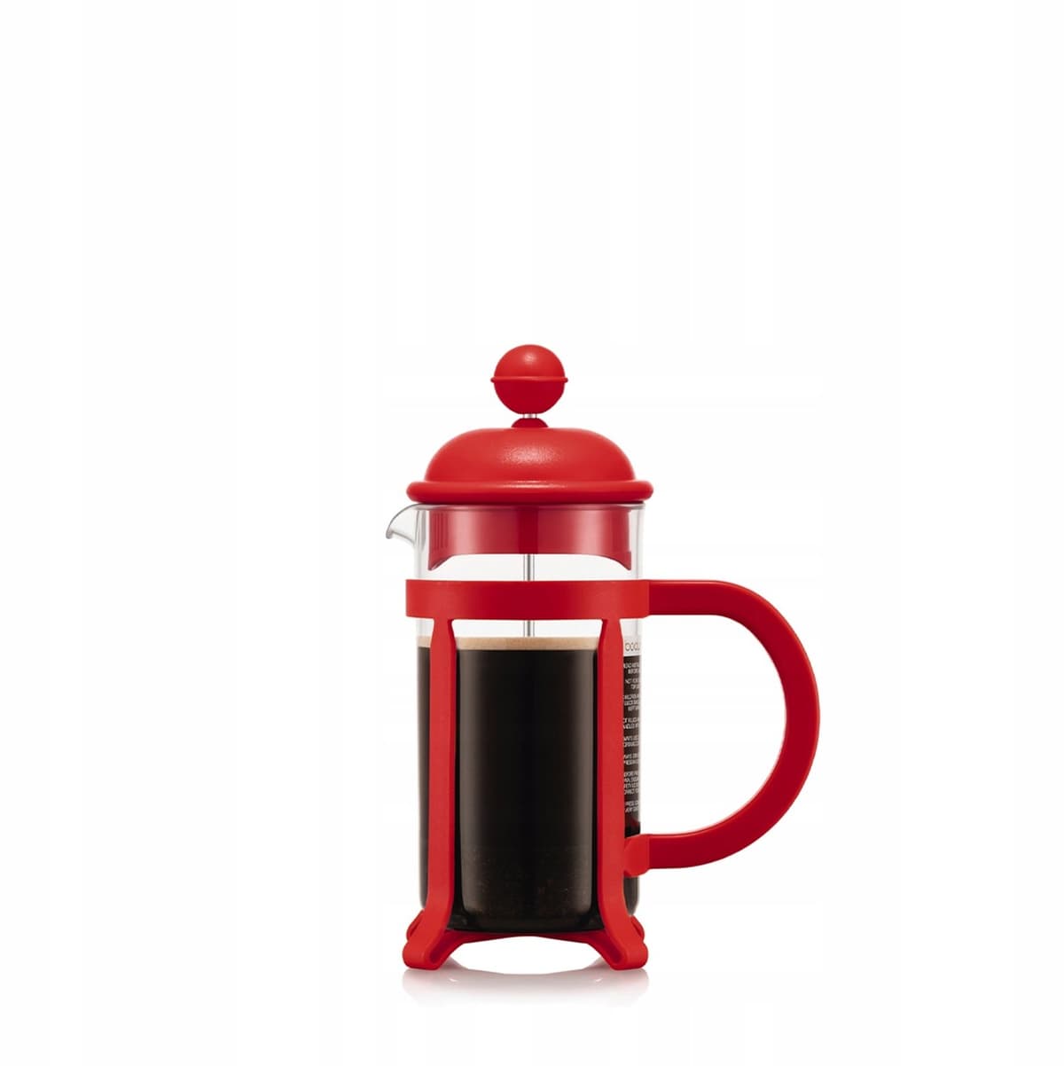 Merkloze French Press Koffiezetter 0.35L Rood — afbeelding 1